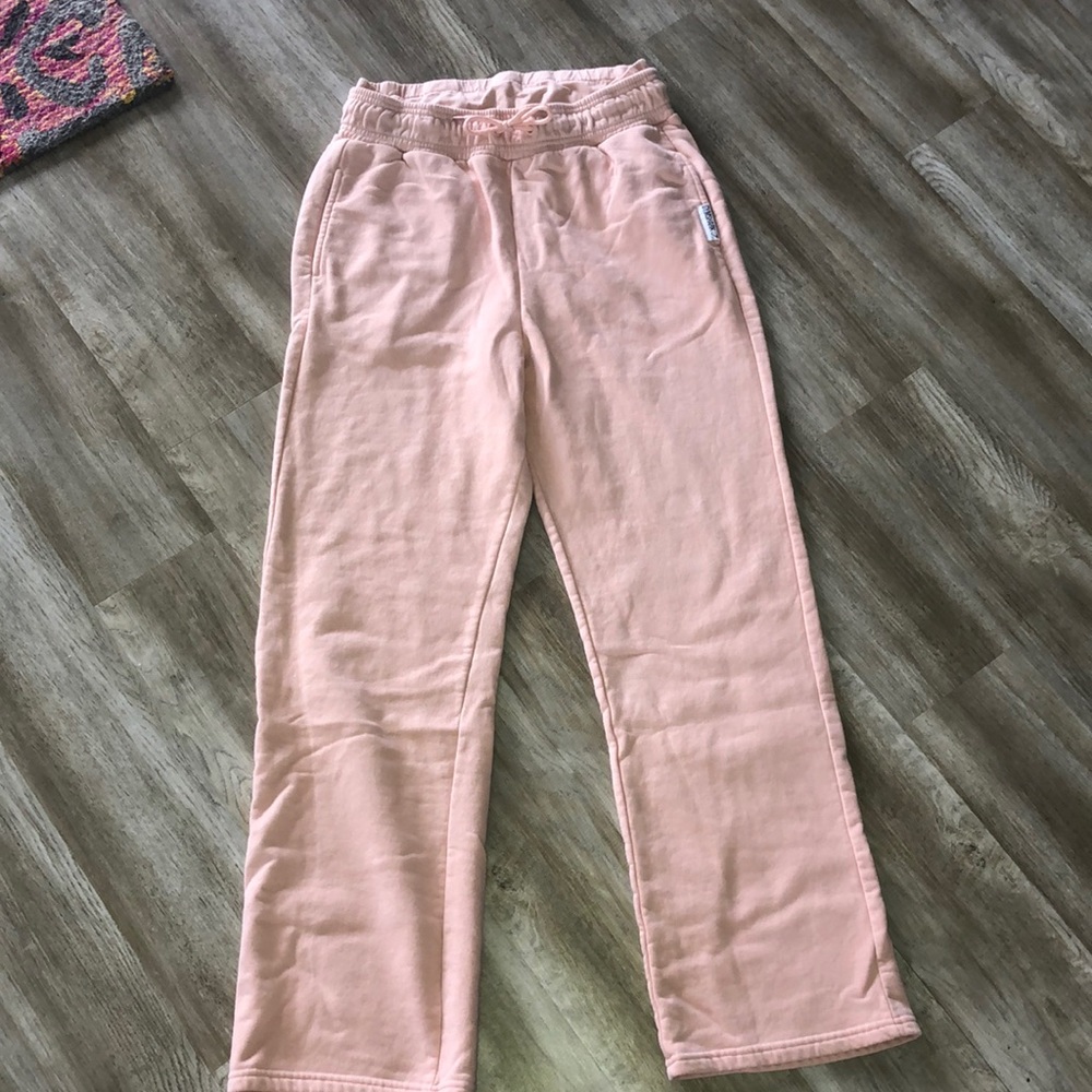 GYMSHARK Blush Double Wasitband Wide Leg Sweatpant